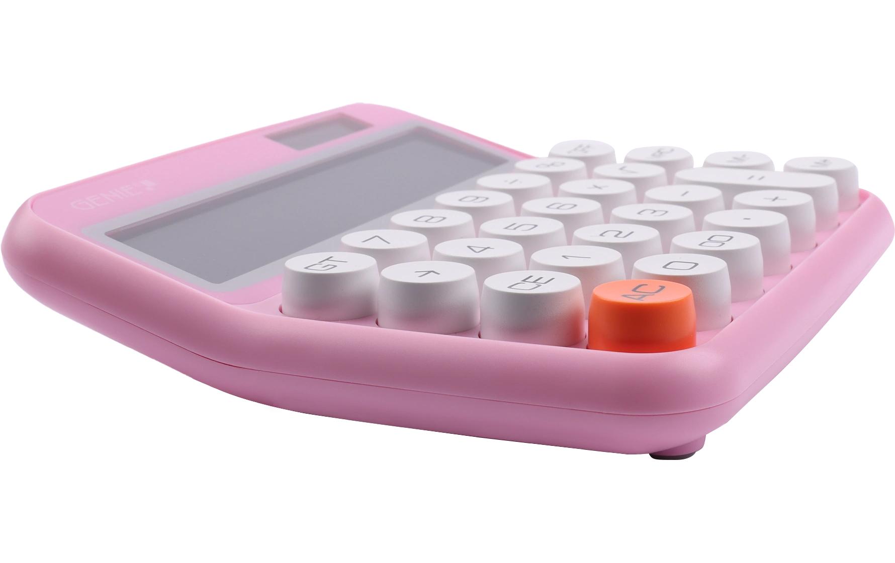 Taschenrechner 612P PinkKompakter Tischrechner im Retro-Design
