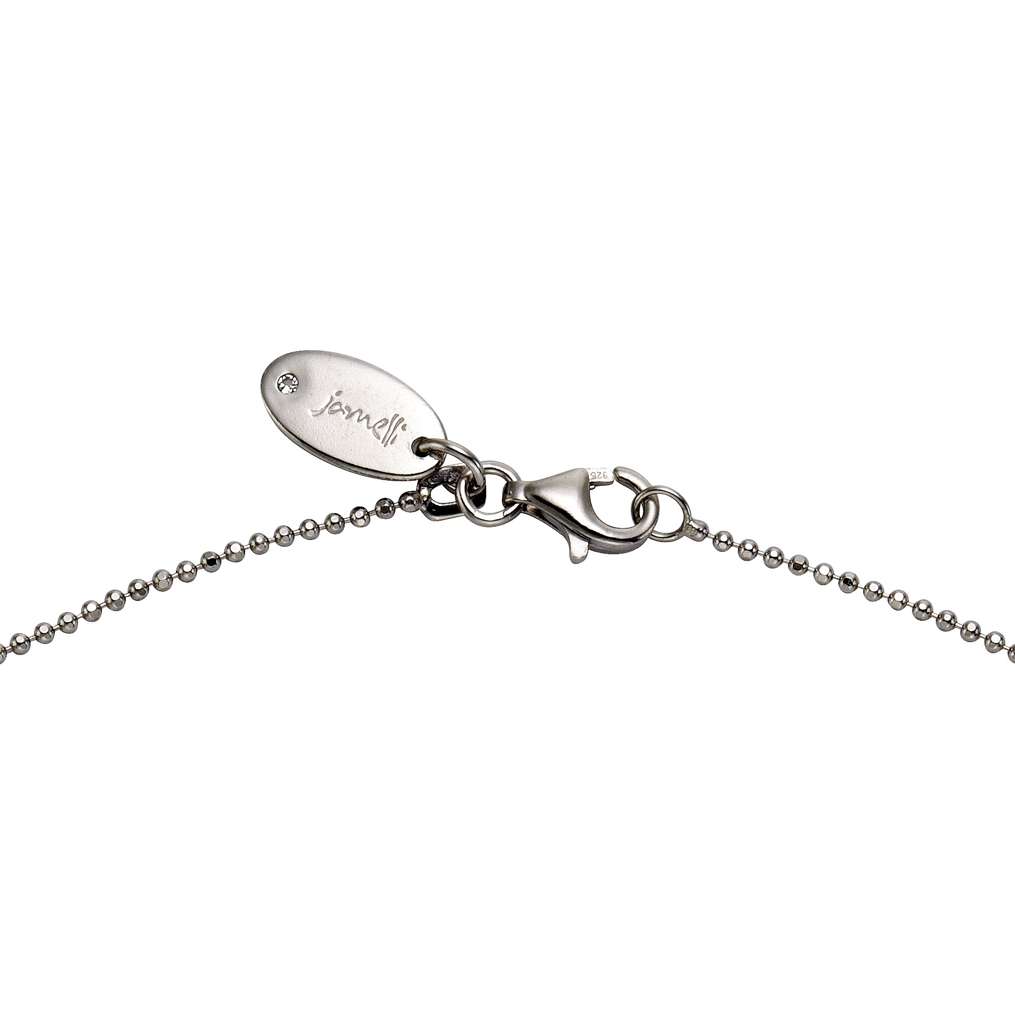 Jamelli Anhänger mit Kette 925 Silber Rosenquarz