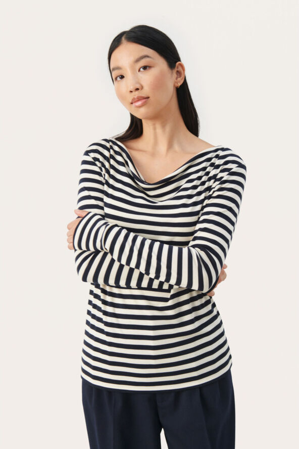 Part Two FalishaPW TS Dark navy stripe