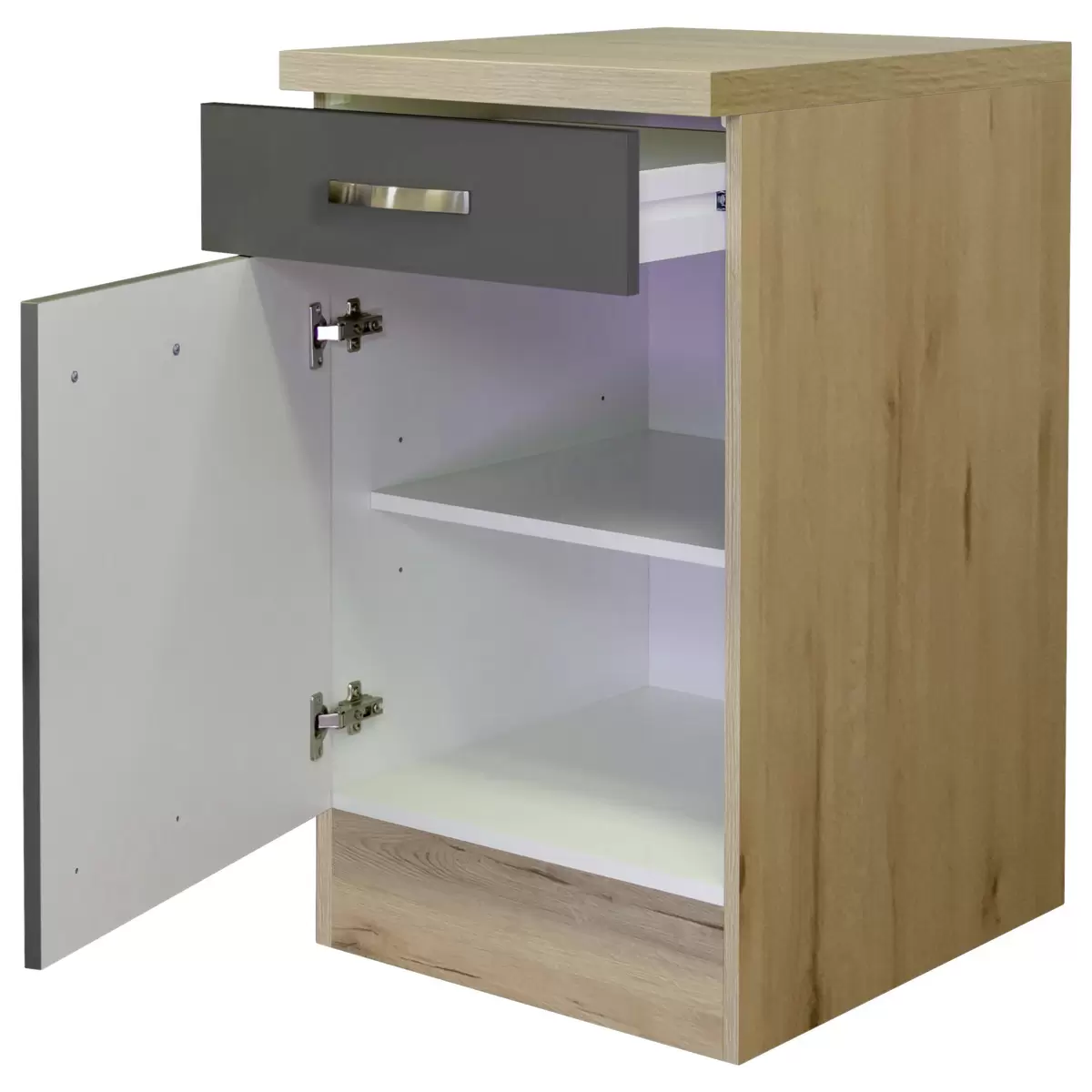 Küchenunterschrank Shadow grau,Eiche