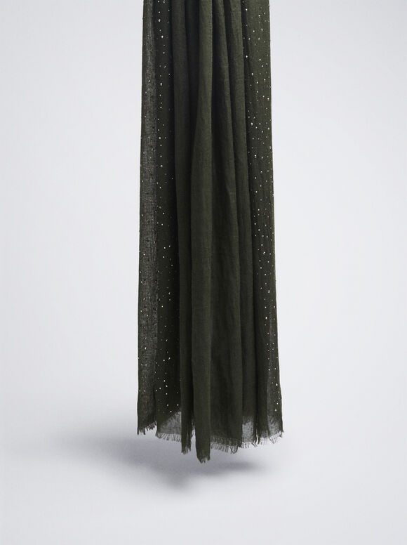 Lenço de cerimônia com strass - Verde