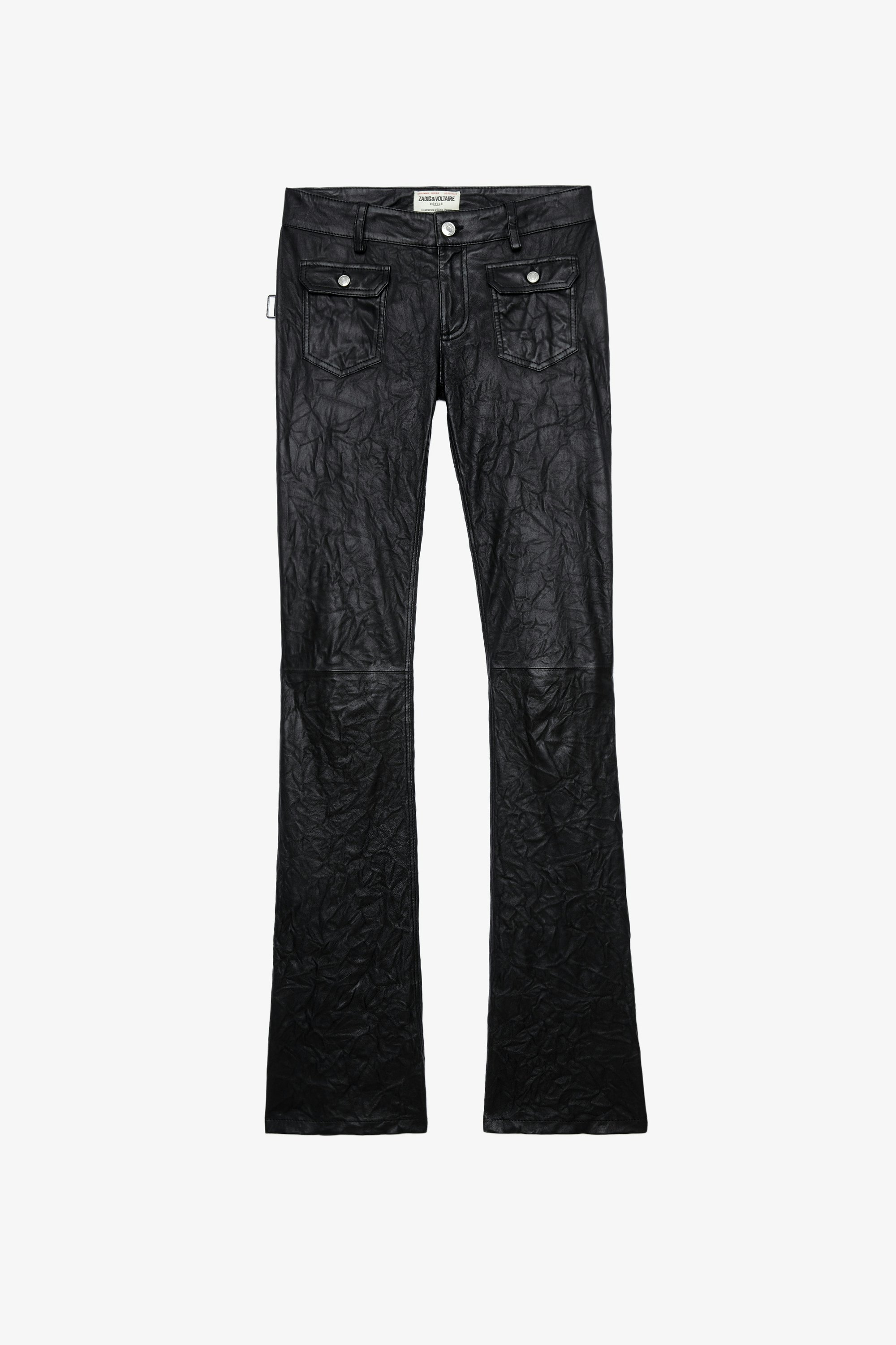 Pantalon Hippie Cuir Froissé