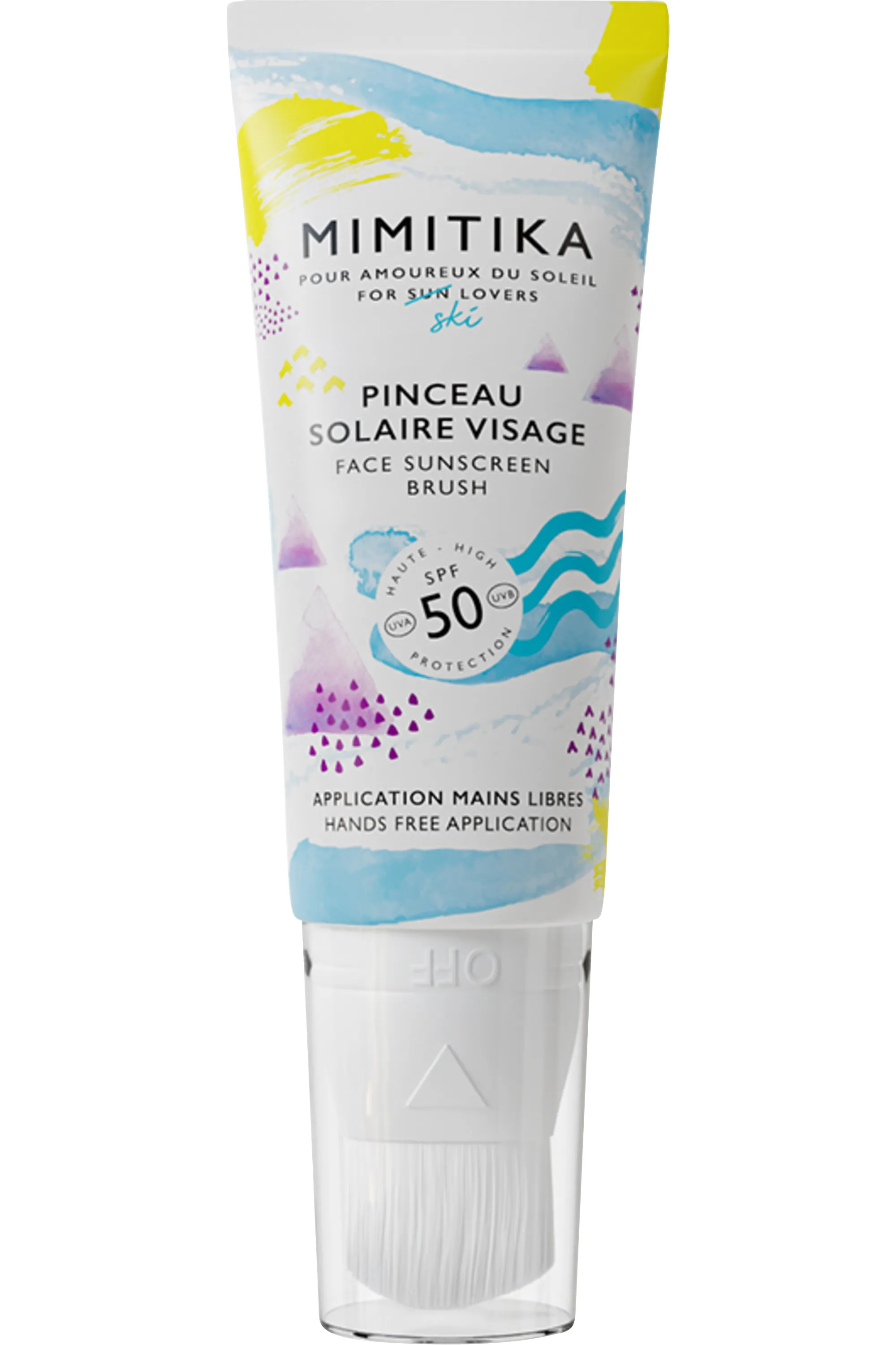 MIMITIKA Soin visage solaire SPF50 format pinceau idéal ski-40 ml