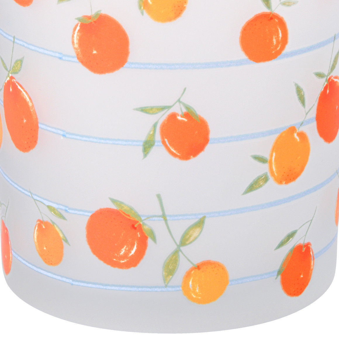 My Home Windlicht aus satiniertem Glas weiss / orange