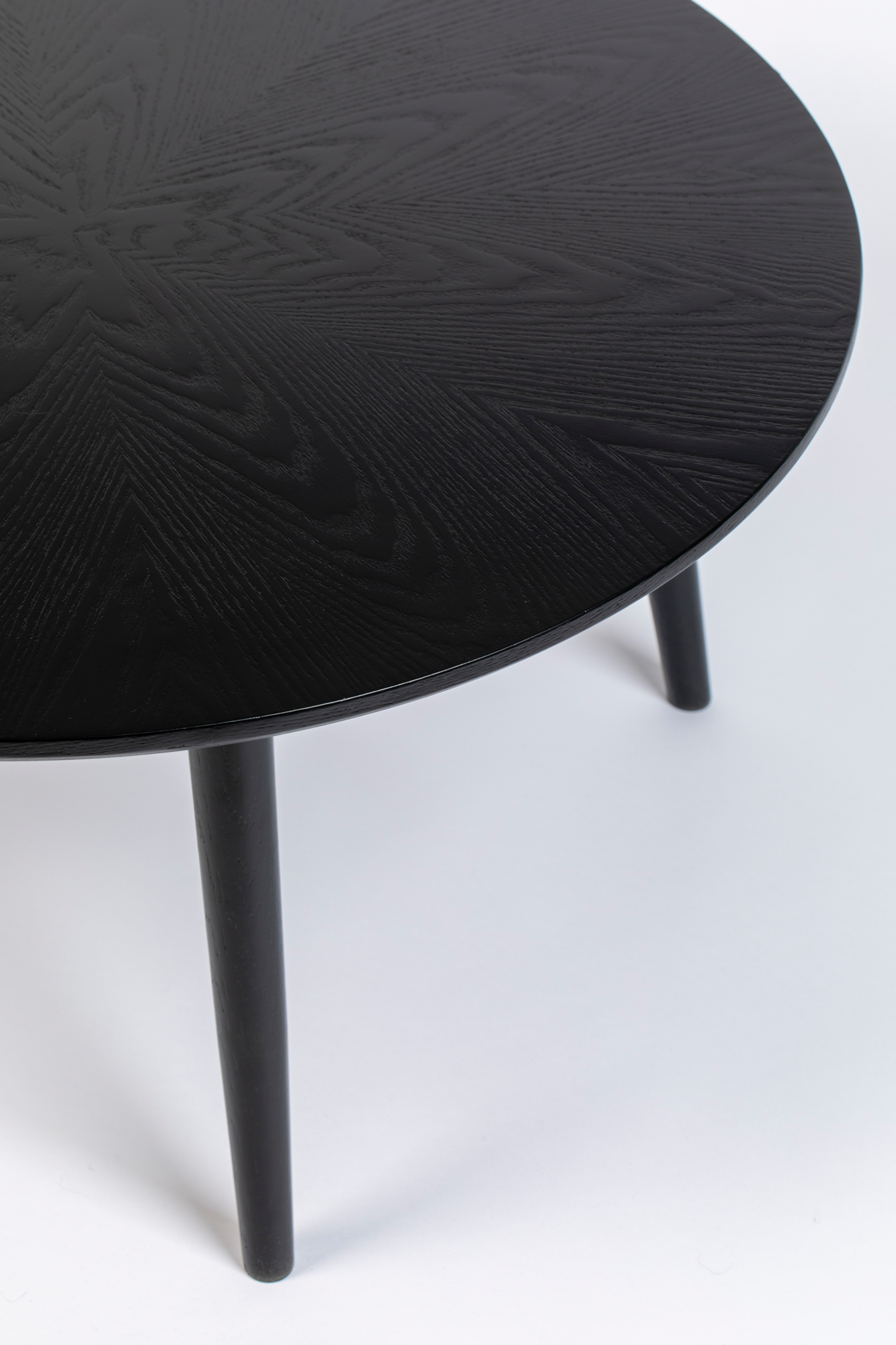 Eettafel Fabio zwart rond 100 cm