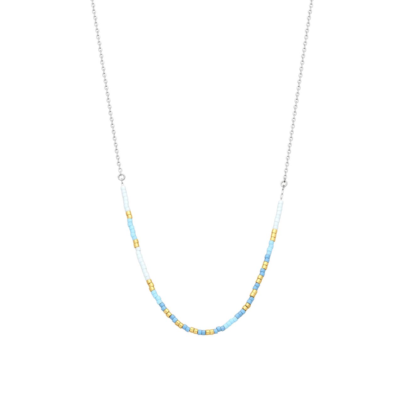 Gerecycled stalen ketting met kralen