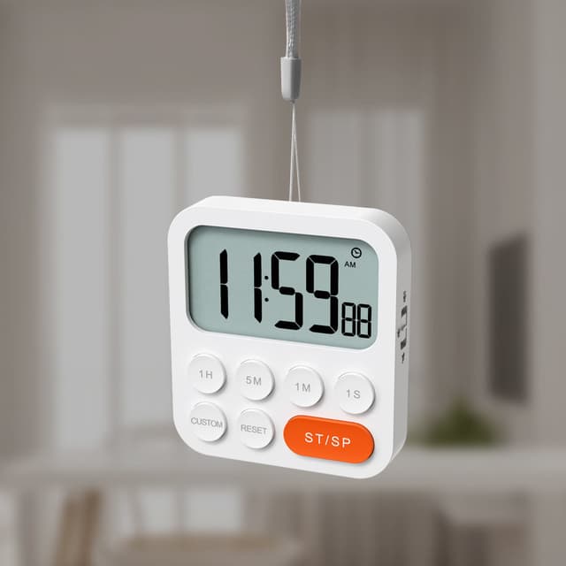 Digital køkkentimer med vækkeur