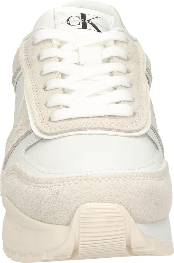 Calvin Klein Tooth Runner Irregular Lines Dames Lage sneakers Leren Sneaker Dames Wit