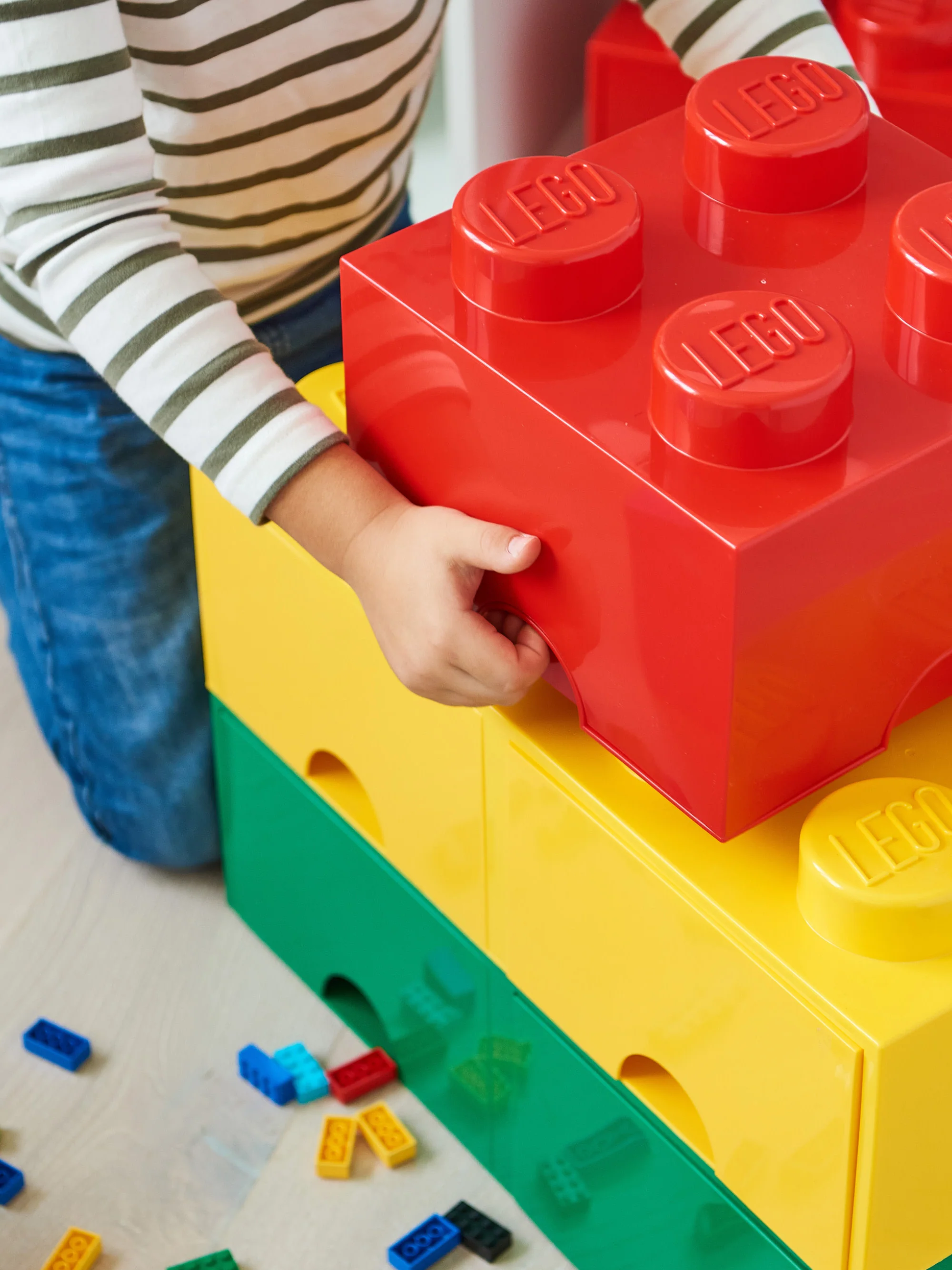 Kinderen LEGO® opbergdoos Brick met 8 knoppen