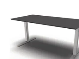 Konferencebord Fumac® Square Media, vingeformet, sort