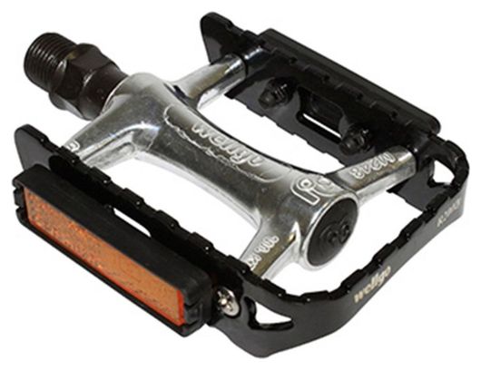 PEDALE ROUTE NEWTON CAGE ALU NOIR 9-16  ROULEMENT DU (PAIRE)