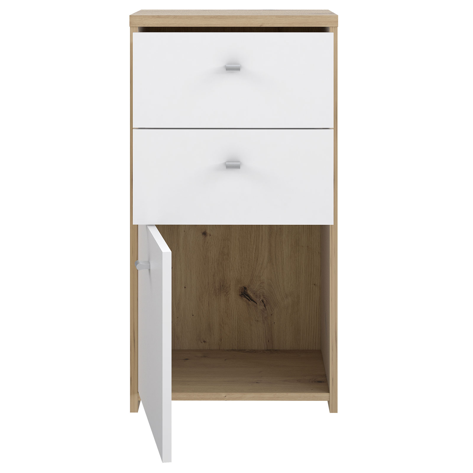 Kommode - Artisan Eiche - weiß - 40 cm breit