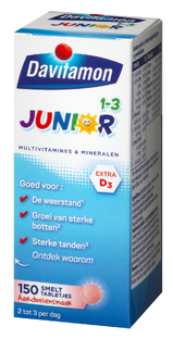 Davitamon Junior 1-3 Aardbei Smelttabletten 150TB