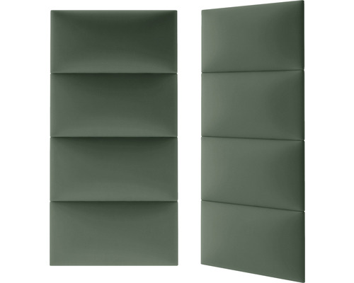 Kingston wandkussen, saliegroen, donkere fluwelen look, 30 x 60 cm