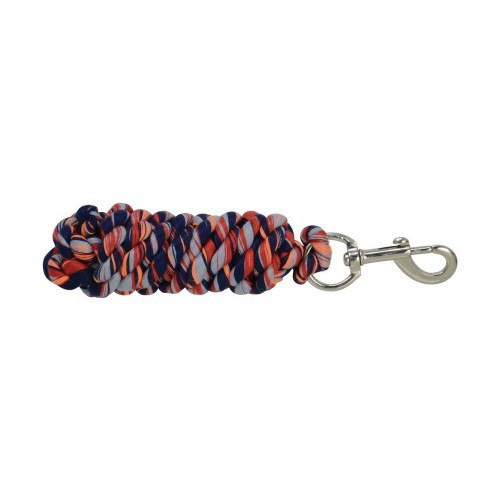 Guia de corda tricolor para cavalos: Cinza/Vermelho/Azul Marinho/Laranja