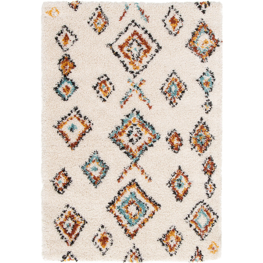 Tapis inspiration berbère LAMA blanc 120x170cm