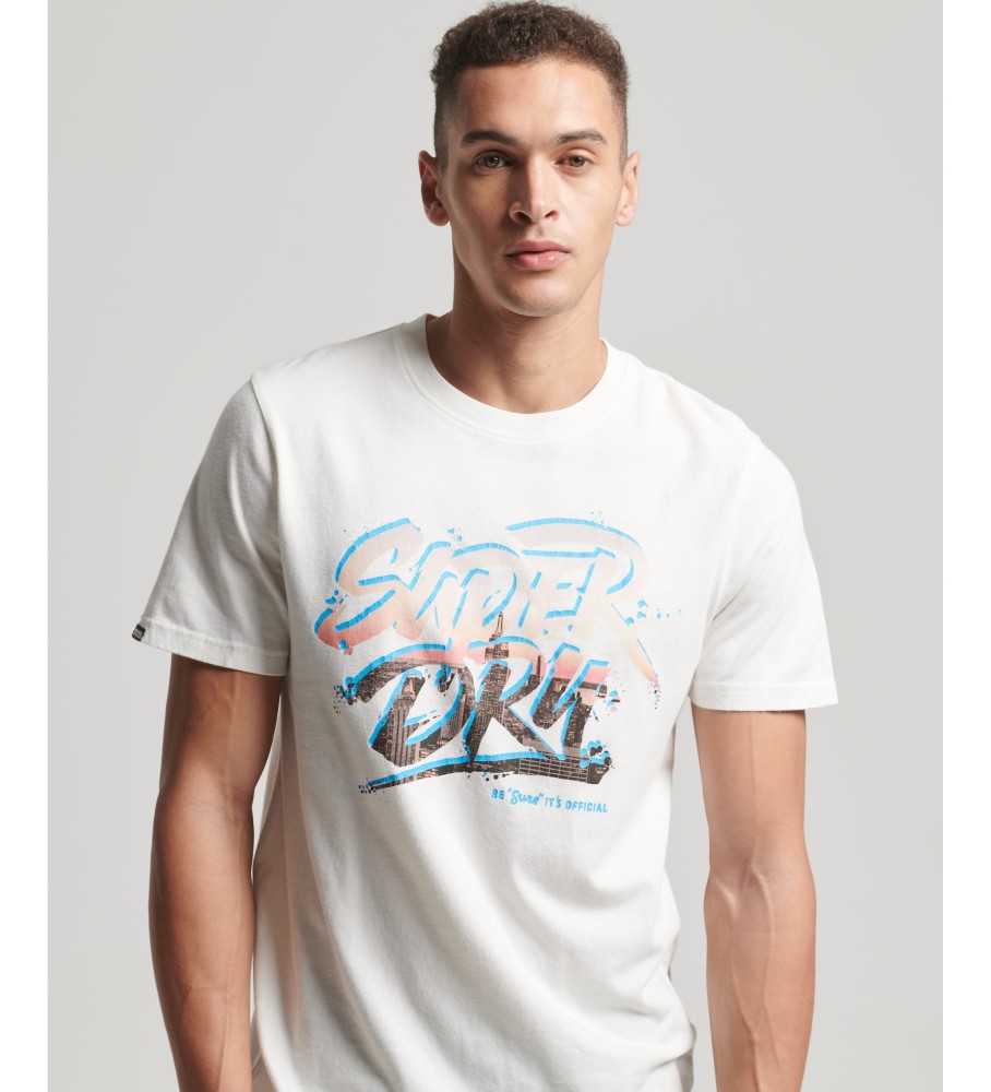 Camiseta fotográfica Superdry branca