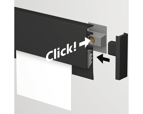 Posterbar Info Rail 100 cm zwart