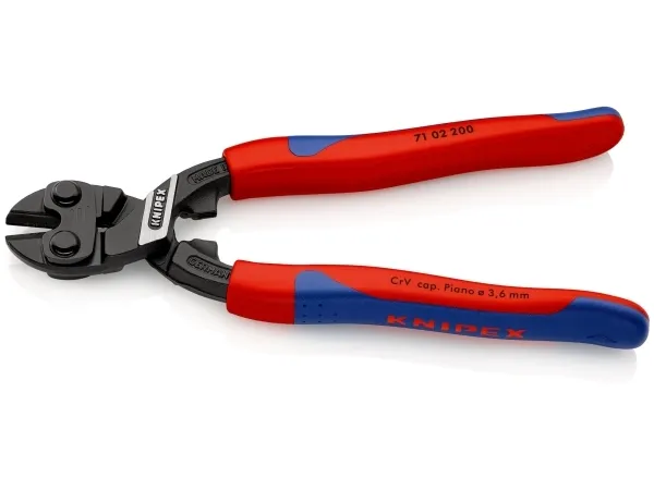 Knipex CoBolt, Boltskærertang, 5,2 mm, Krom-vanadium-stål, Plast, Blå, Rød, 62 mm