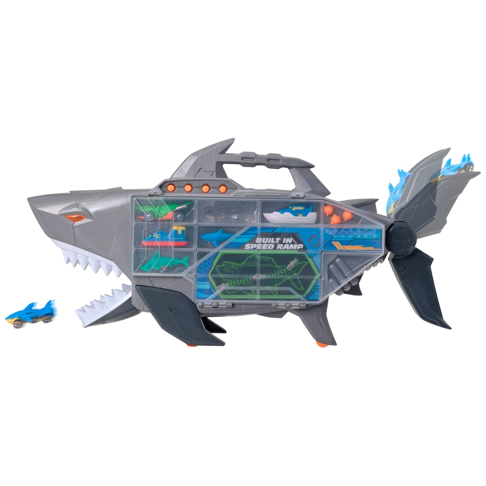 Teamsterz Beast Machines Hai-Transporter mit Fahrzeugen