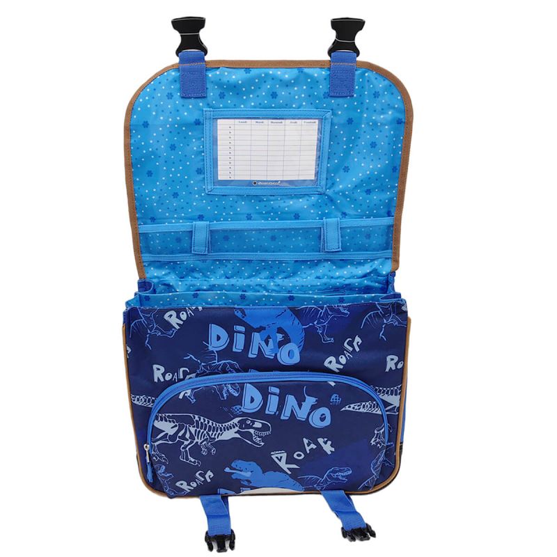 Cartable scolaire Dino 41 cm Bleu