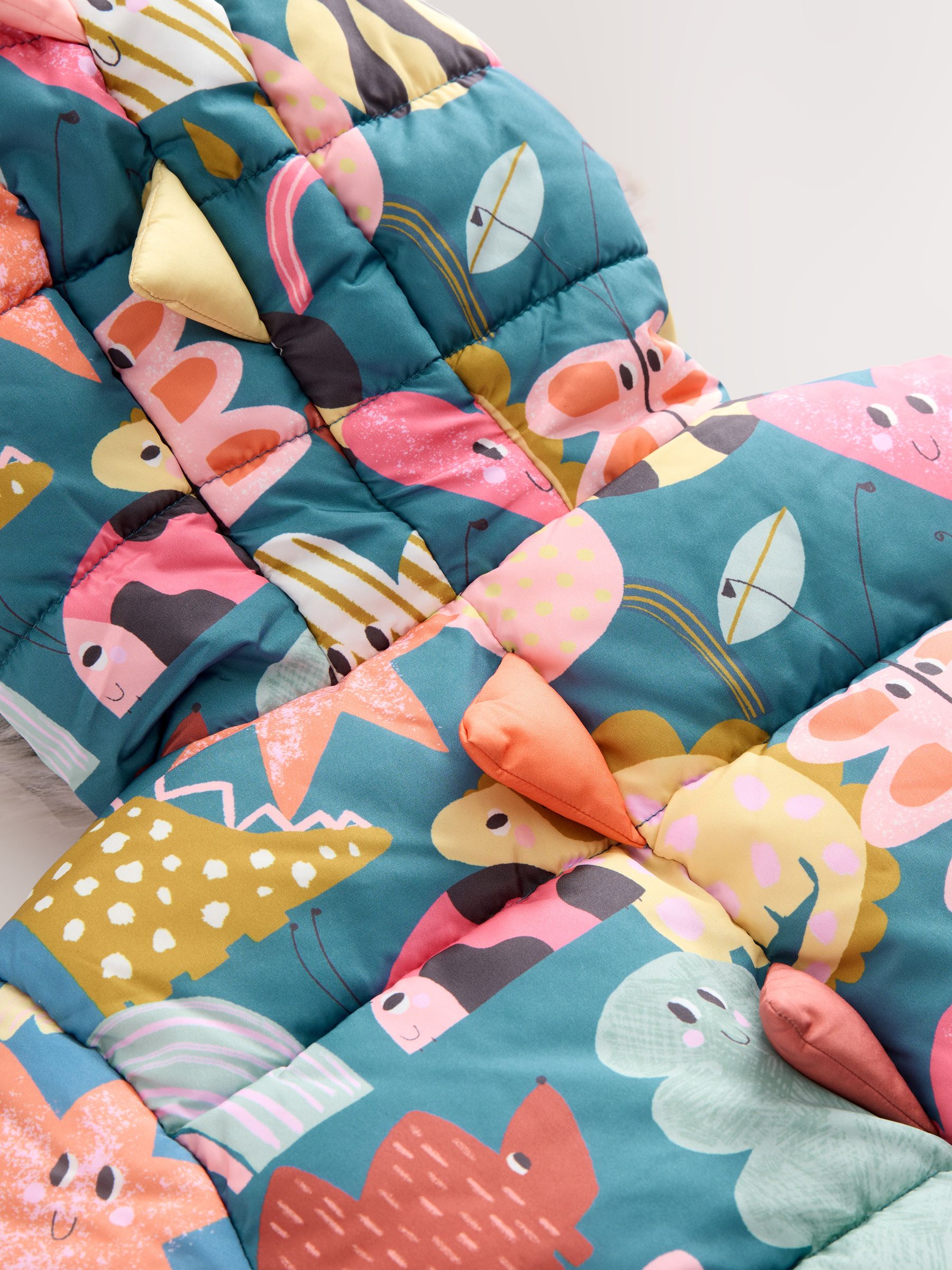 Blauw met figuurtjes - Regenbestendig sneeuwpak met print (3mnd -7jr)