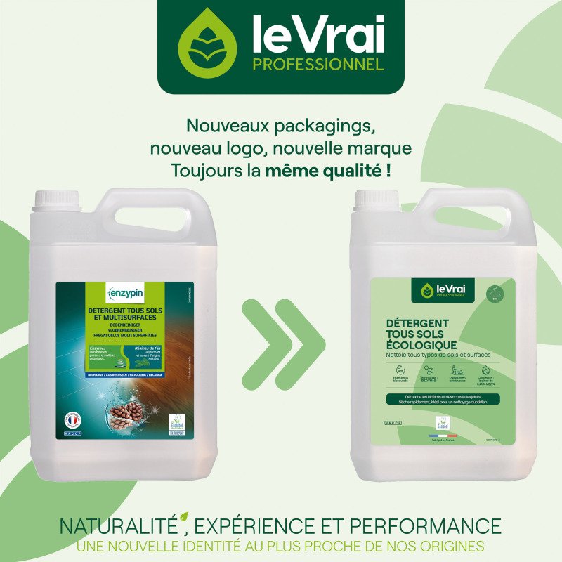 Détergent tous sols et multisurfaces pin des landes Le Vrai professionnel- Flacon de 1 L