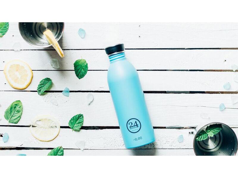 24Bottles Trinkflasche Urban 500 ml, Lagoon Blue Trinkflasche aus rostfreiem Edelstahl