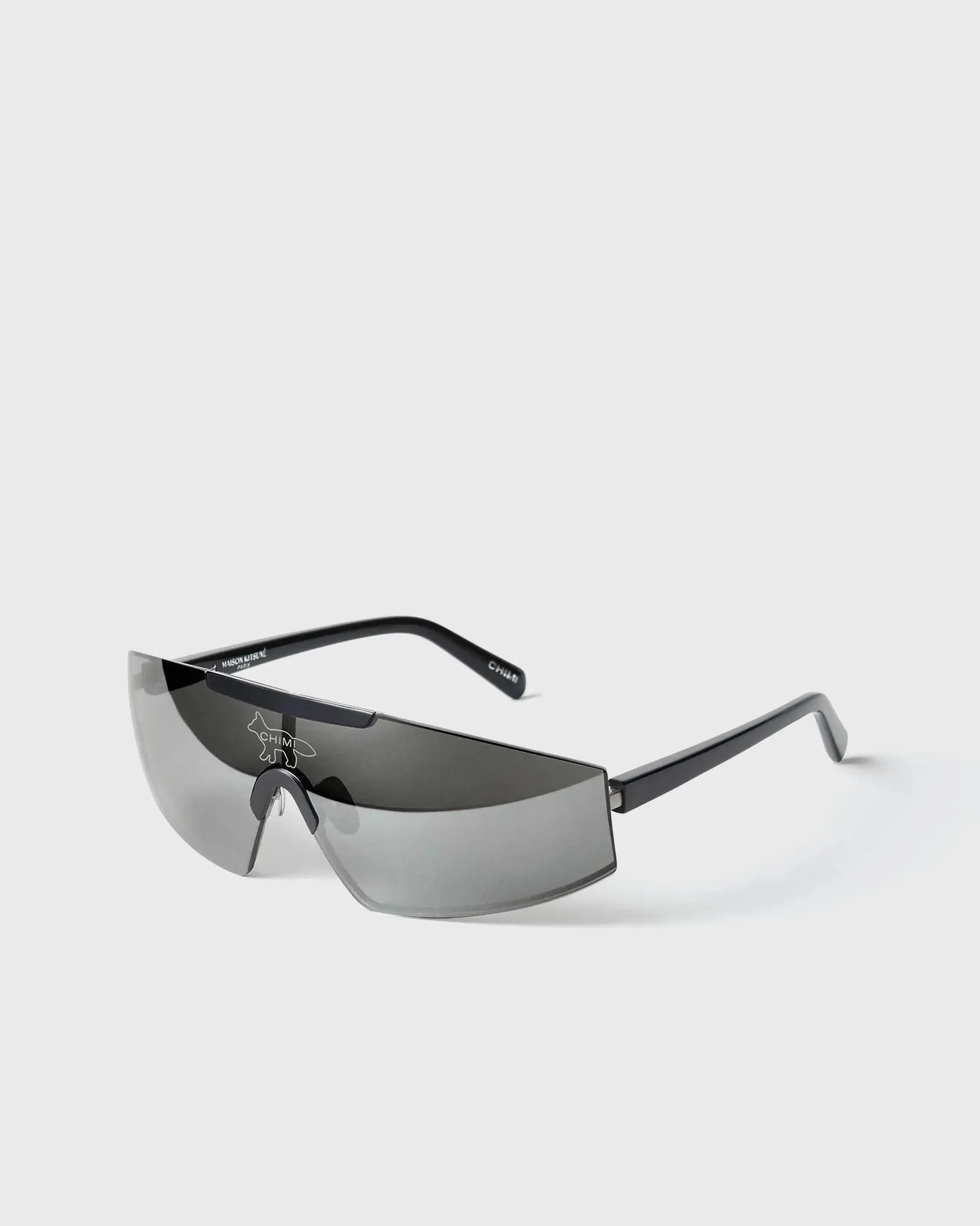 Chimi Eyewear Maison Kitsune x Chimi SHIELD BLACK SUNGLASSES
