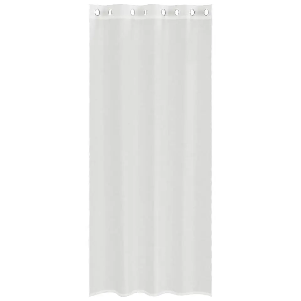 vidaXL Gordijnen van voile met ringen - Wit - 140x225 cm - Stof - 2 Stuks