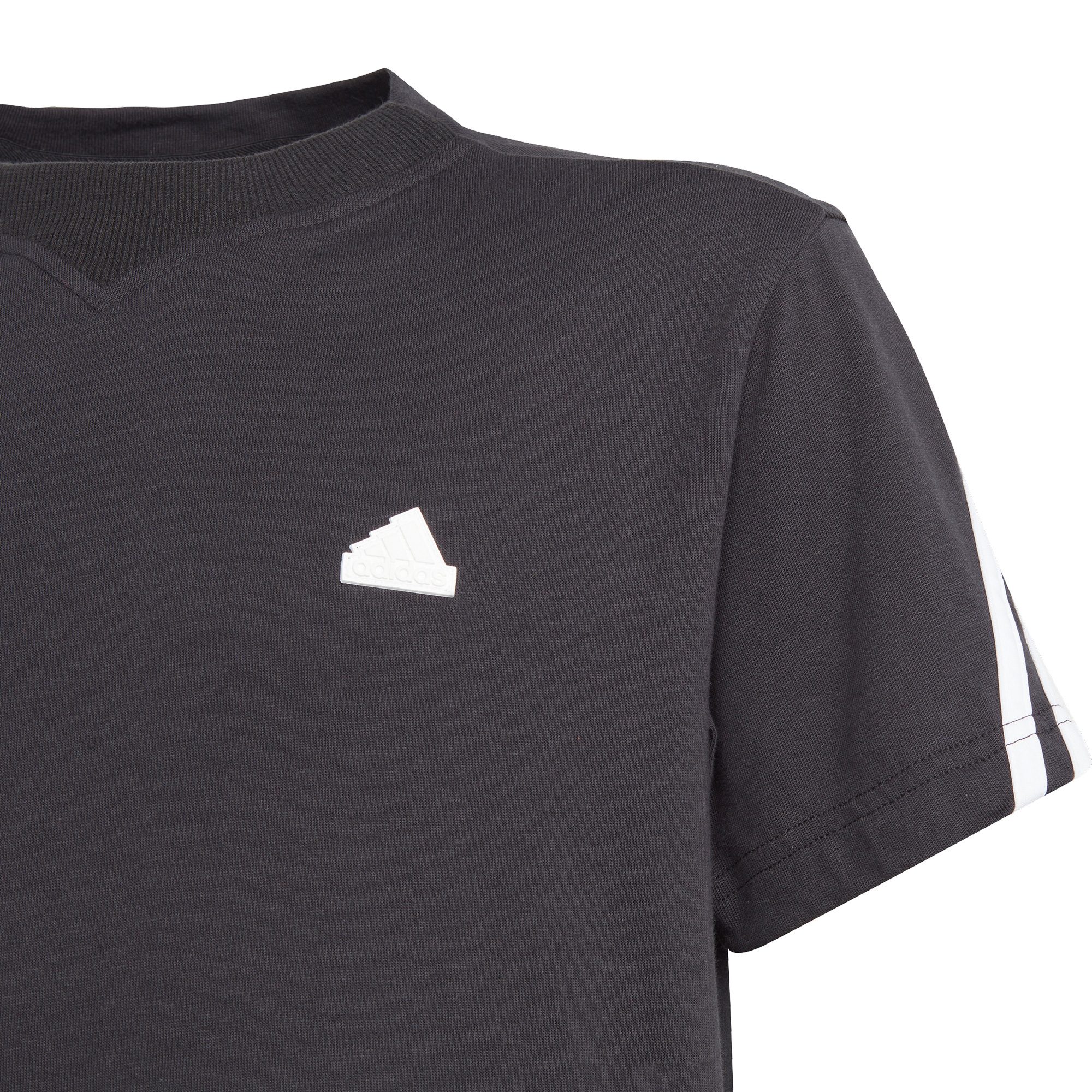 adidas Future Icons 3-Streifen T-Shirt Kinder schwarz