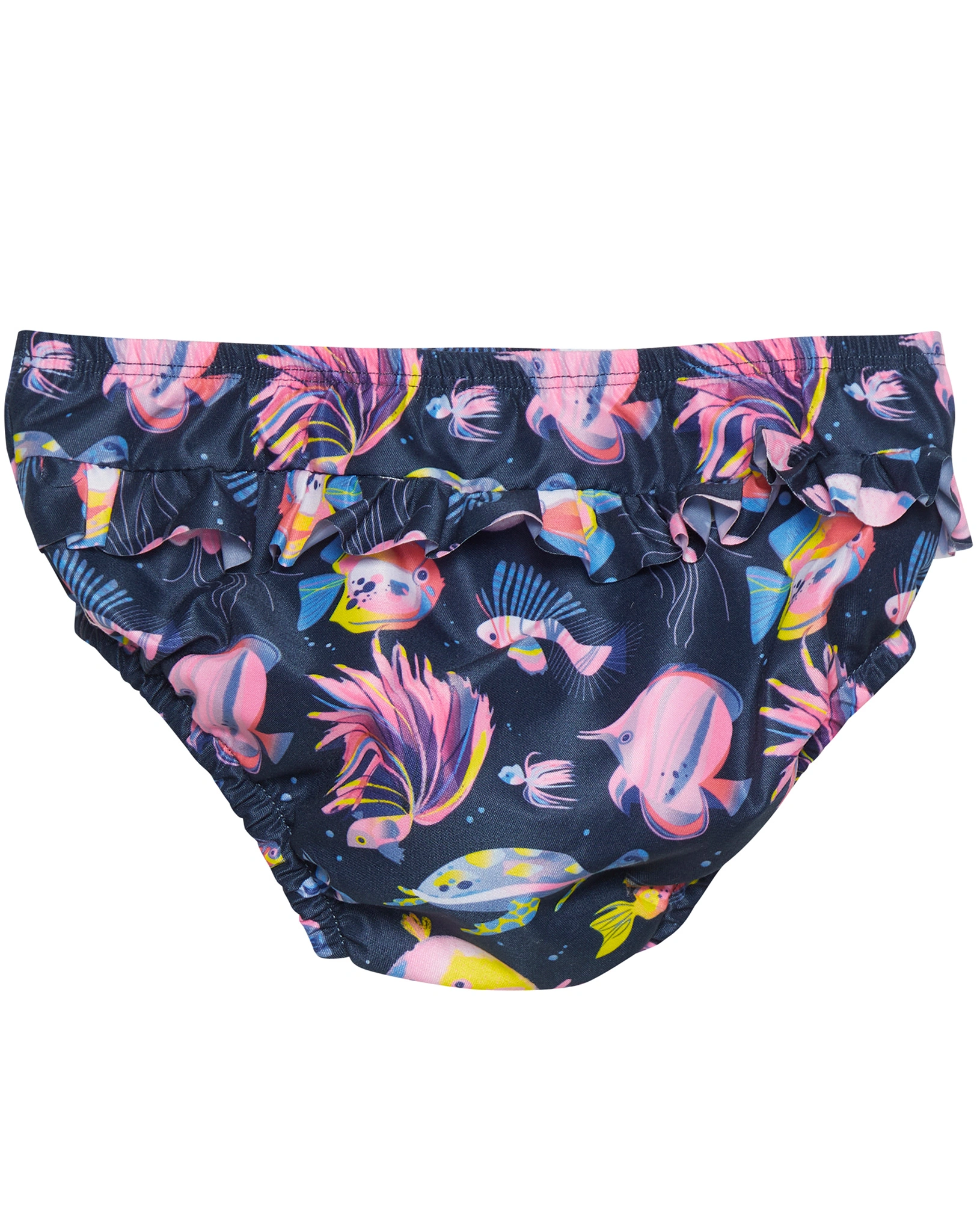 Windel-Badehose WASSERWELT mit Rüschen in diva pink