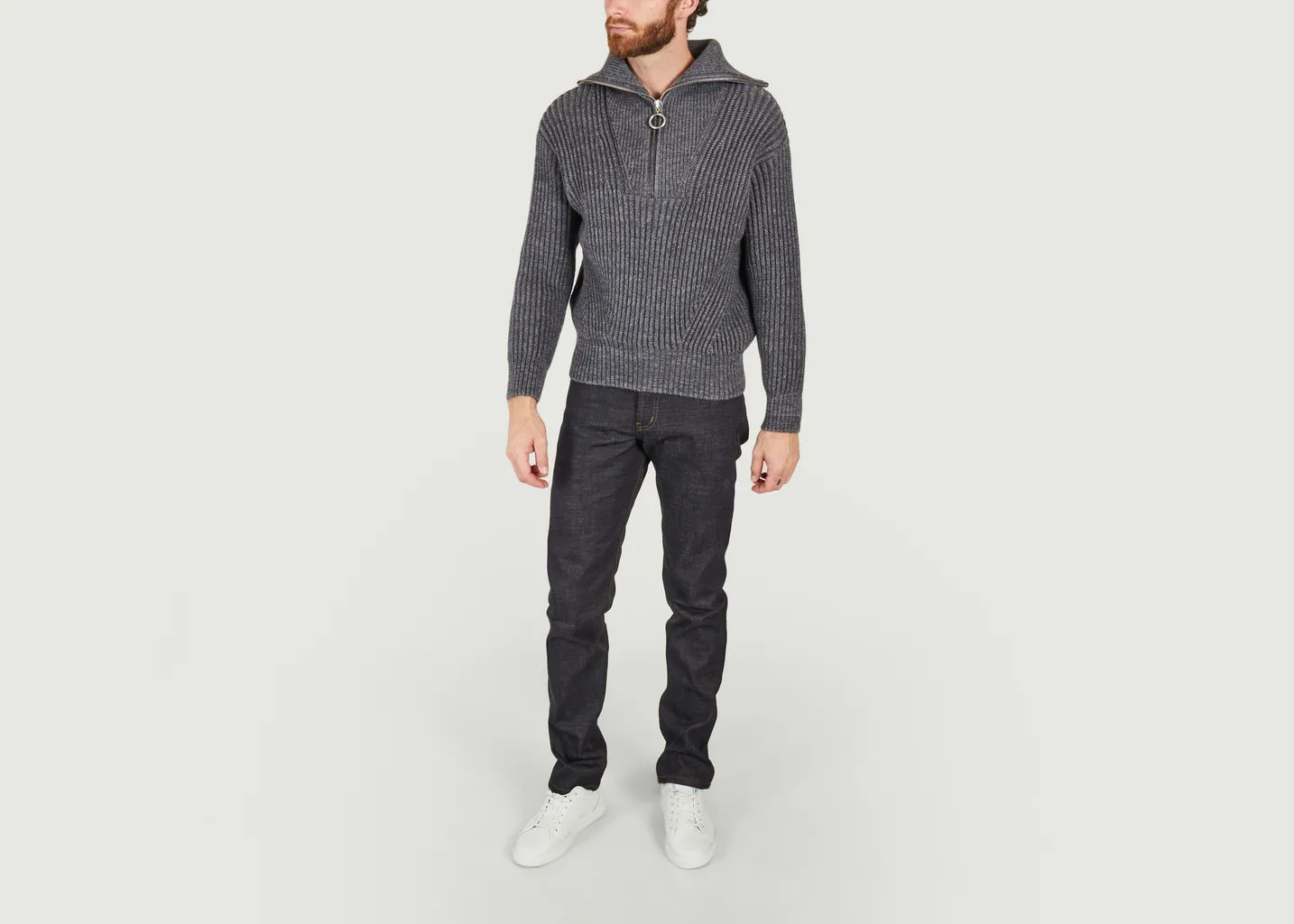 Pull zip Collar Ribbed AMI Paris