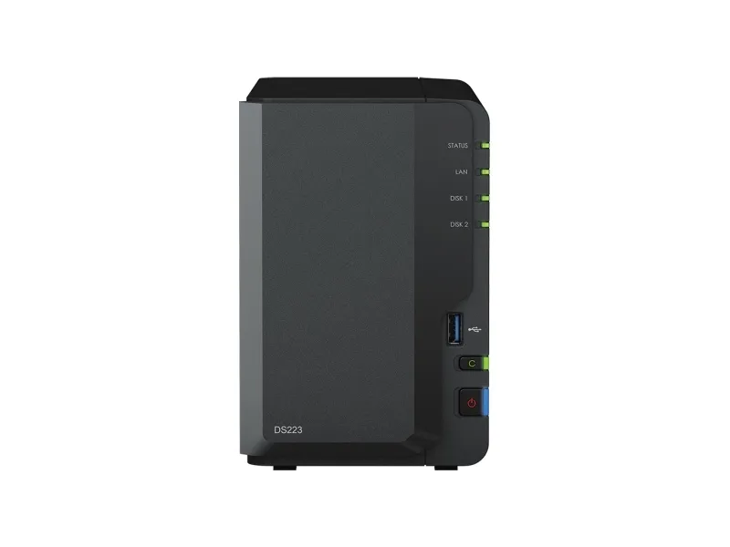 Synology Disk Station DS223 - NAS-server - 2 bays - SATA 6Gb/s - RAID 0, 1, JBOD - RAM 2 GB - Gigabit Ethernet - iSCSI support