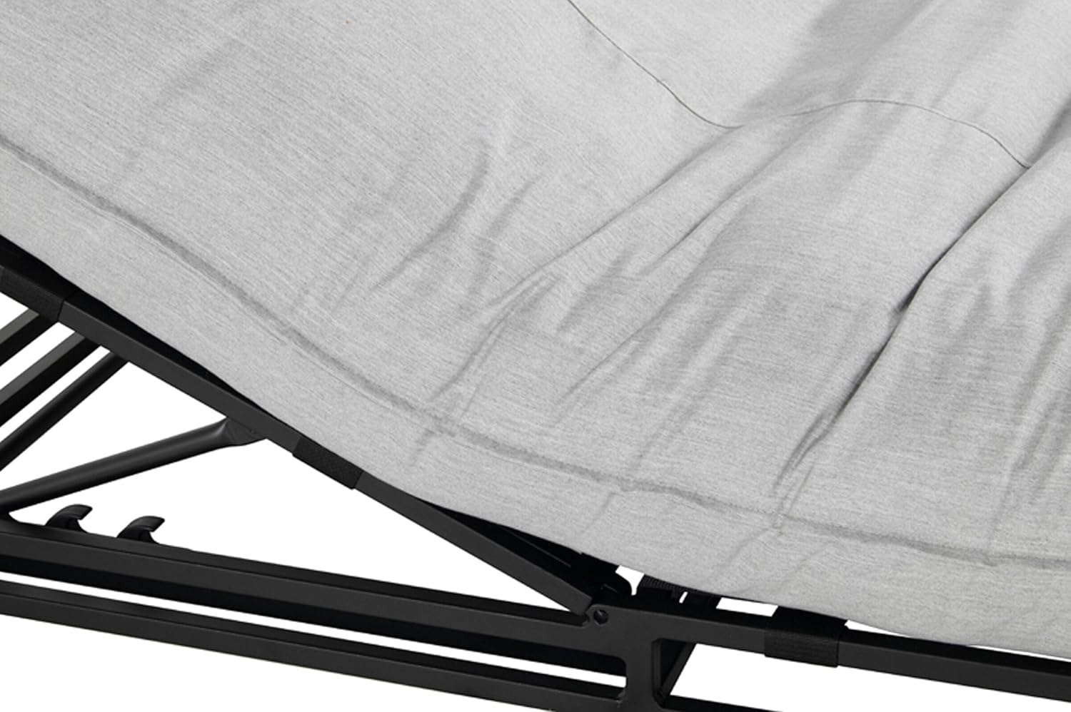 Hartman Emma Loungeliege, schwarz/marmor, Alu/Sunbrella, 196x125x41 cm, Rückenlehne verstellbar