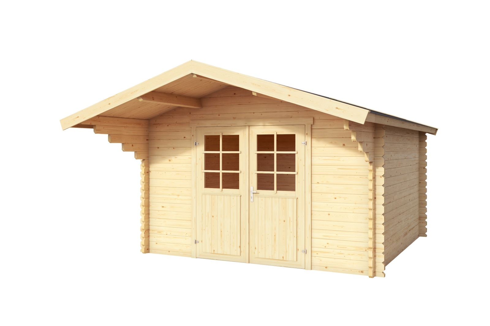 Gartenhaus VILJANDI - Fichte massiv - naturbelassen - 300x300 cm