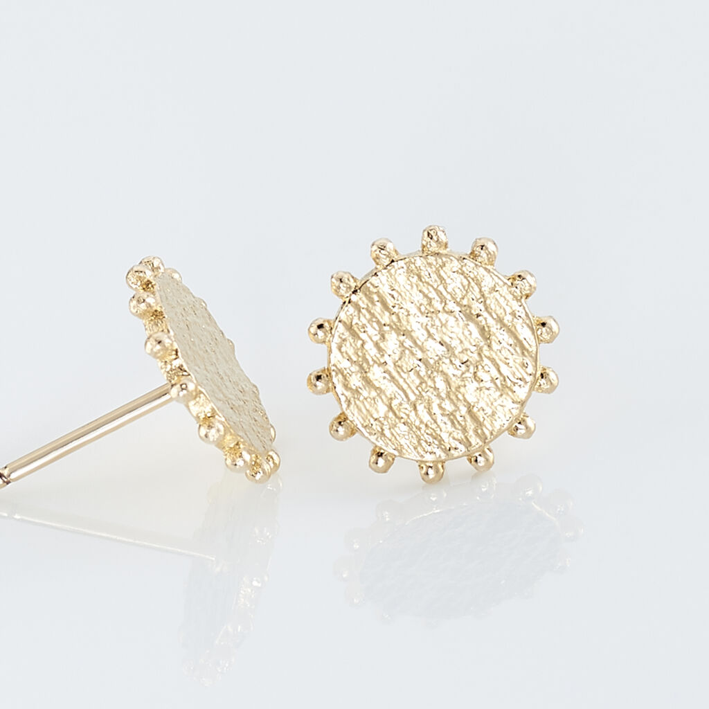 Boucles D'oreilles Puces Maggi Plaqué Or Jaune