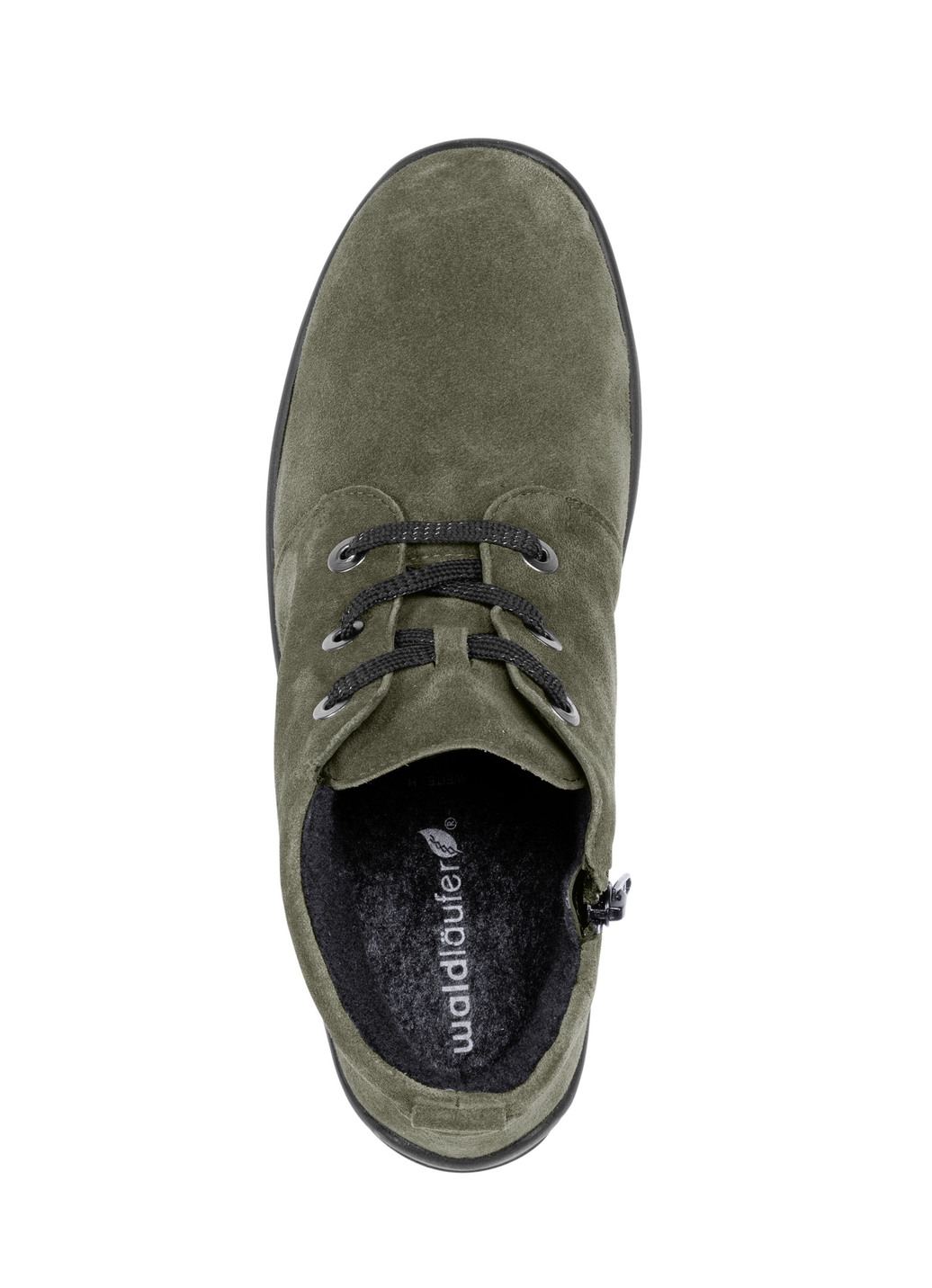 Waldläufer Schnür-Bootie aus weichem Veloursleder
