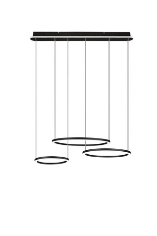 Morrison Pendelleuchte schwarz 323610332, B/H/T: 90 / 150 / 50 cm, Metall