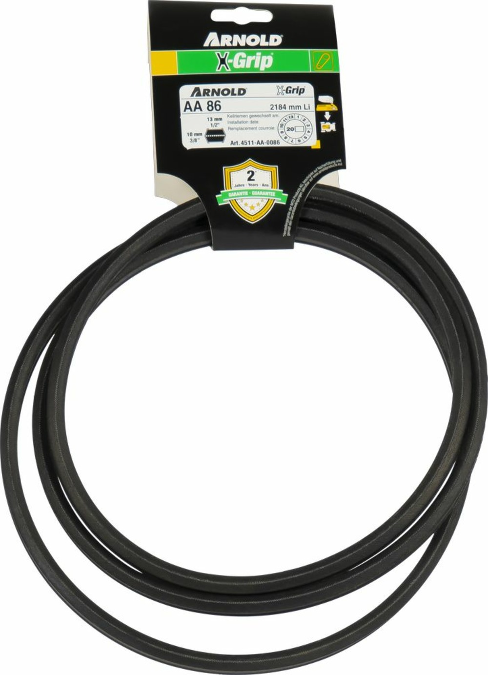 Courroie hexagonale x-grip de type aa 86