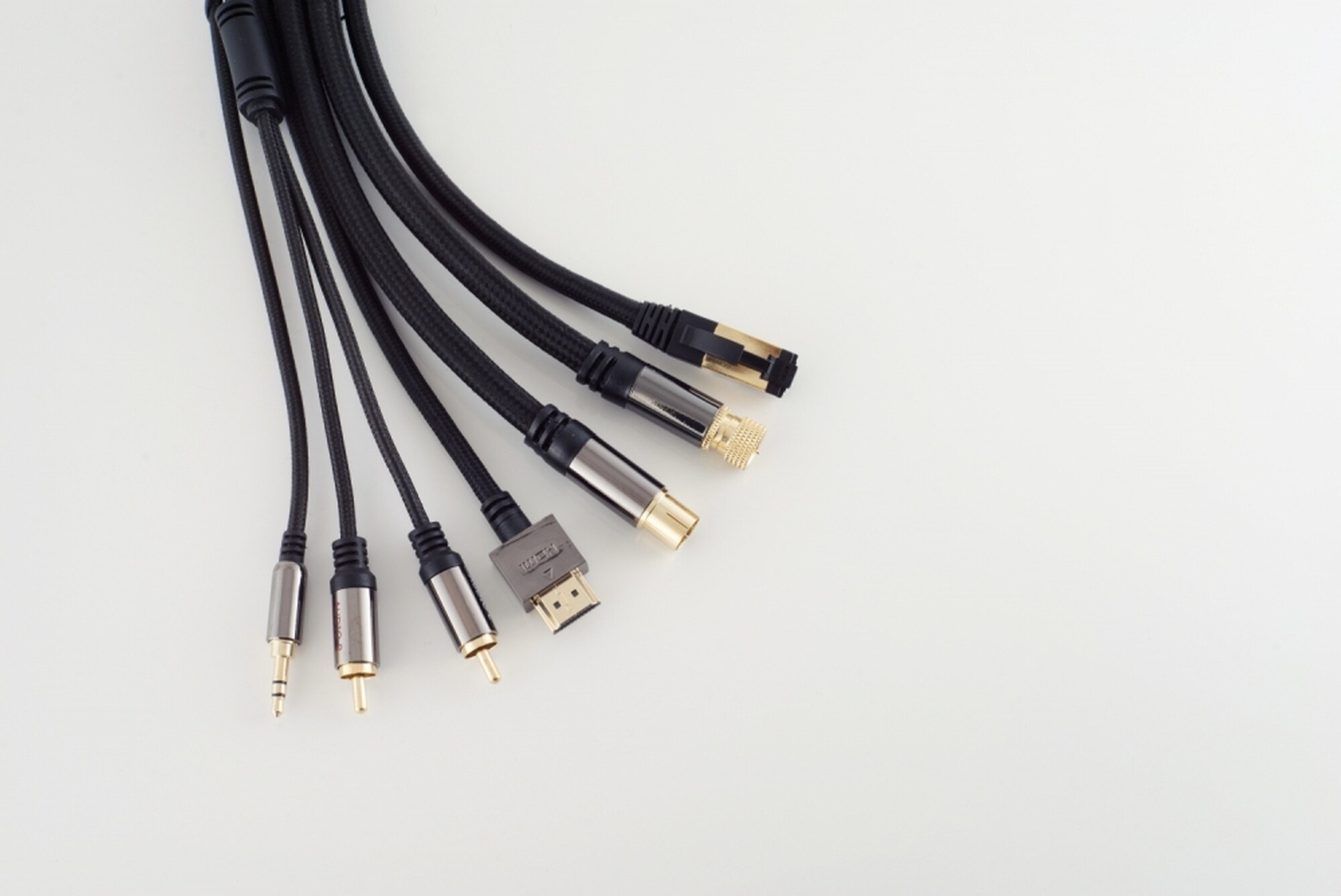 sky vision PREMIUM SAT-Anschlusskabel F-Stecker 4-fach geschirmt, 2,5m