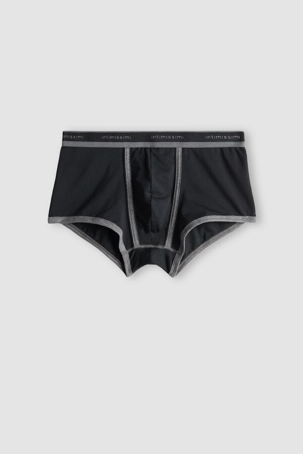 Cuecas boxer em algodão elástico Supima® com logotipo.