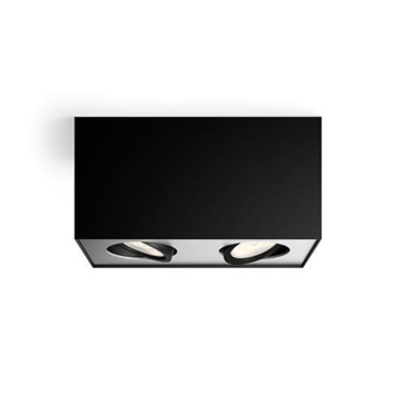 Philips opbouwspot MyLiving Box LED Zwart 2 x 4.5W