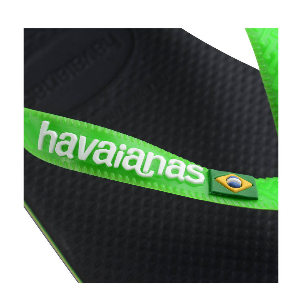 Havaianas Brasilteenslippers groen/zwart