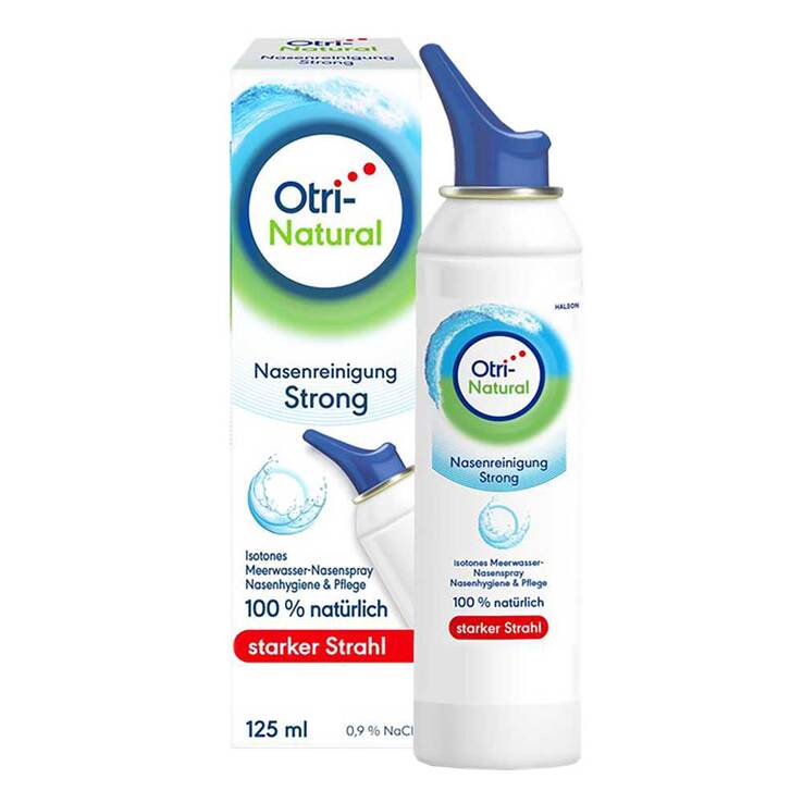 OtriNatural Nasenreinigung Strong, isoton, 0,9 % NaCl, 125 ml
