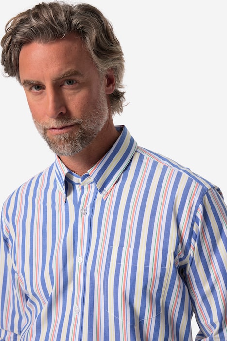 Boston Park Streifenhemd, Langarm, Buttondown-Kragen, Comfort Fit, bis 8 XL