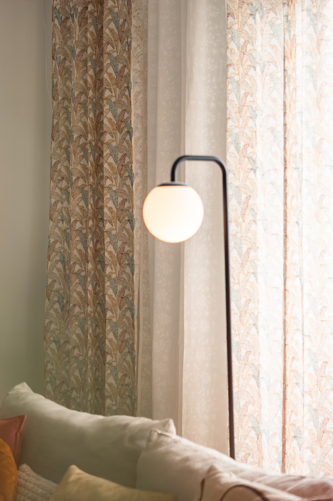 Vorhang aus Voile multicolor, H 220 cm, B 110 cm von fischer's lagerhaus