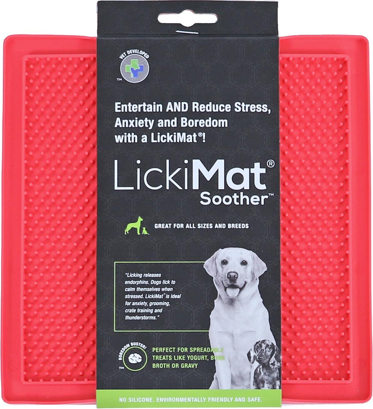 Lickimat likmat Soother rood 20 x 20 x 1 cm