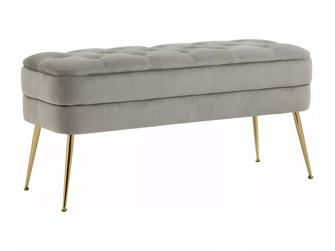 Chaise de sol en velours, d104cm×h51cm, gris