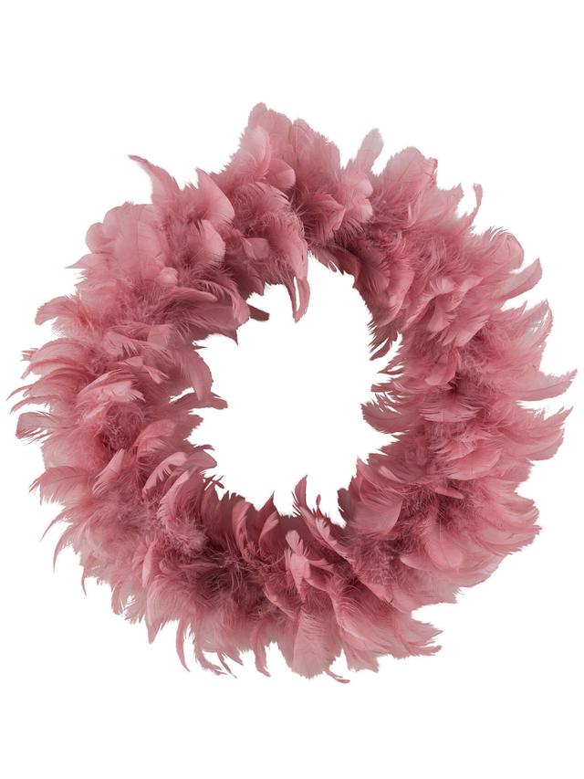 Federkranz in Pink – romantische Dekoration